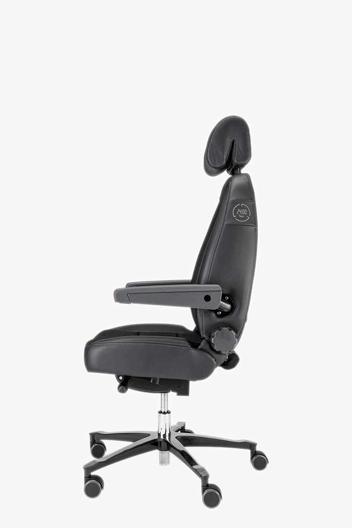 Throna 24/7 uurs bureaustoel met 3D hoofdsteun en opklapbare armleuningen